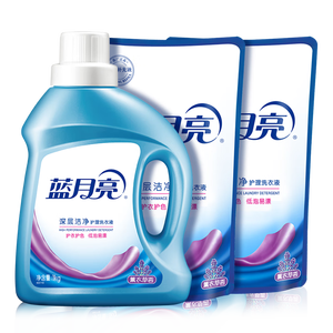 蓝月亮深层洁净洗衣液 薰衣草香 1kg瓶+1kg*2补充装 强效去污