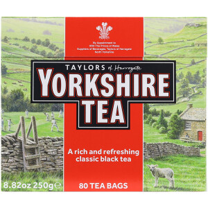 TAYLORS OF HARROGATE 原装进口英国茶 泰勒Yorkshire 约克夏郡英式红茶包 浓郁下午茶 约克夏红茶500g（26年2月到期）