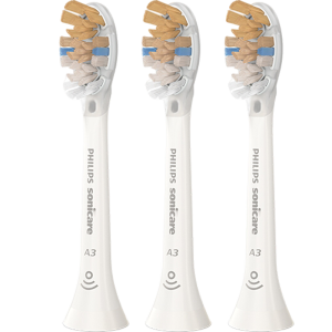 飞利浦电动牙刷刷头 尊享三合一型刷头 HX9093/67  3支装 白色 适用于钻石9系AI系列