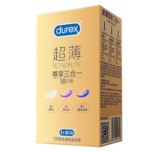 杜蕾斯durex 超薄尊享避孕套共20只 隐feel男女用安全套含紧型小号中号套套 成人计生情趣用品 超薄尊享18+超薄2