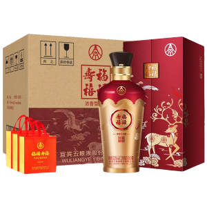 五粮液股份 福禄寿禧 六合同春 浓香型白酒 52度500ml*6瓶整箱 婚宴喜宴