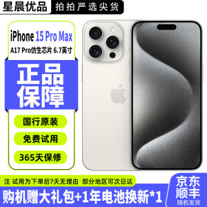 Apple iPhone 15 Pro Max 苹果15promax 国行全网通5G 双卡双待手机 白色钛金属 99新原装屏幕【豪华大礼包+闪充20W】256G