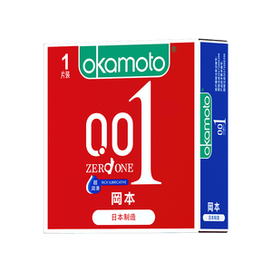 冈本（OKAMOTO）超薄避孕套 001超润滑1片 男女用聚氨酯安全套套成人情趣计生用品
