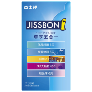 杰士邦 超薄避孕套 安全套 尊享五合一32只组合装 进口套套男用女用 计生用品成人用品