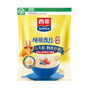 西麦即食燕麦片1000g袋谷物代餐营养早餐无额外添加蔗糖