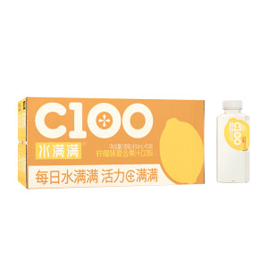 水满满柠檬味复合果汁饮料450ml*15瓶整箱装富含维生素C饮品 柠檬味450ml*15瓶