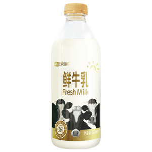 天润（TERUN）新疆产地  鲜牛奶巴氏杀菌鲜奶 低温奶 早餐伴侣950ml*1瓶