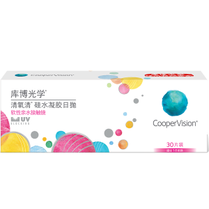 库博光学（coopervision）清氧清进口透明隐形眼镜硅水凝胶日抛30片装 475度