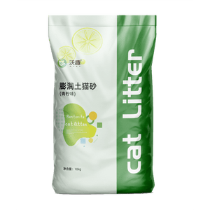沃趣 猫砂膨润土20斤强效除臭低粉尘易结团青柠大包装小颗粒遇水释香