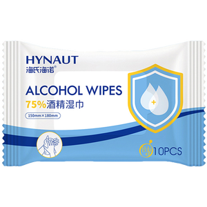 海氏海诺75%酒精湿巾一次性消毒棉片大号清洁湿巾小包10片凑单1元2元商品