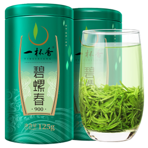 一杯香茶叶绿茶明前早春碧螺春250g2025新茶春茶礼盒装自己喝送礼品袋
