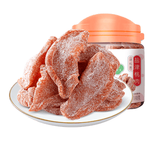 华味亨 盐津桃肉140g/罐 休闲零食蜜饯果干桃制品酸甜咸小吃 办公零食
