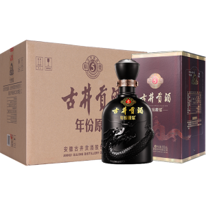 古井贡酒 年份原浆古5 浓香型白酒 50度500ml*6瓶 整箱装（含手提袋）