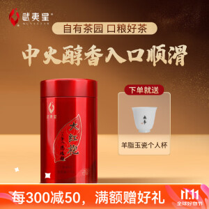 武夷星大红袍 AM500 武夷岩茶大红袍 口粮茶 茶叶罐装 125g*1罐(只送1份 不叠加)