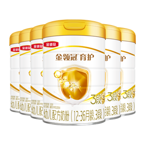 伊利金领冠育护幼儿配方奶粉3段12-36个月960g*6罐【5倍DHA好脑力】