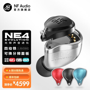 宁梵声学 NF Audio NE4 Evolution 可换分频面板 四动铁入耳式耳机 黑色