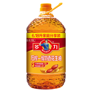 多力【张若昀同款】压榨一级特香花生油 6.18L食用油 物理压榨