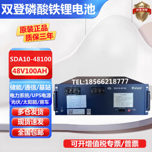 双登双登48V100AH磷酸铁锂电池SDA10-48100光伏储能通信电源房车基站 双登SDA10-48V100AH