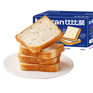 比比赞（BIBIZAN）高蛋白藜麦吐司1000g整箱 营养早餐健身全麦面包糕点心休闲零食品