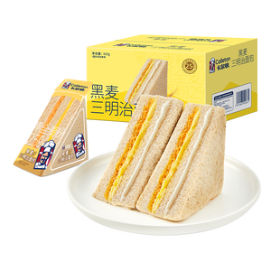 卡尔顿（Calleton）黑麦三明治面包吐司420g整箱早餐休闲小吃零食糕点