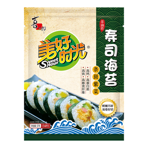 美好时光寿司海苔14大张共37g 大片紫菜韩式包饭 儿童海苔即食零食