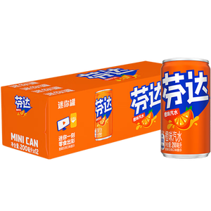 可口可乐（Coca-Cola）芬达 Fanta 高考季 橙味 碳酸汽水饮料迷你200ml*12罐高分必达