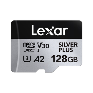 雷克沙（Lexar）128GB TF(MicroSD)存储卡 V30 4K 读205MB/s 大疆Pocket 4P适配兼容 影石Luna内存卡(SILVER PLUS)
