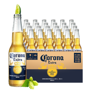 科罗娜（CORONA）特级啤酒330ml*24瓶啤酒整箱装经典拉格 