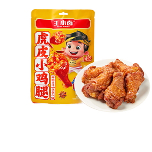 王小卤休闲解馋鸡肉类追剧小零食虎皮小鸡腿鸡翅根独立包装卤香味80g