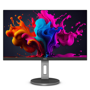 AOC 27英寸 2K高清 IPS广色域 100Hz HDRMode TUV低蓝光 双向旋转升降 节能办公电脑显示器 Q27N3S2
