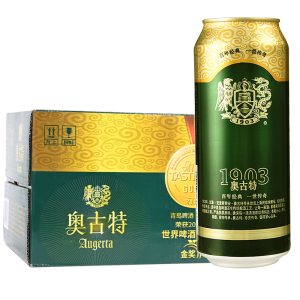 青岛啤酒（TsingTao）奥古特12度500ml*12听 大罐整箱装 口感醇厚 露营出游