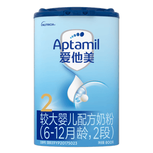 爱他美（Aptamil）爱他美 经典较大婴儿配方奶粉 2段(6-12个月适用) 800g 进口
