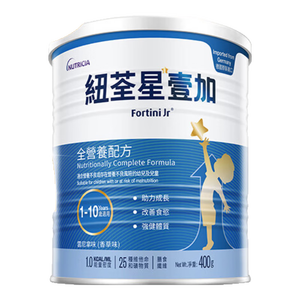 纽荃星1+全营养配方粉1-10岁适用400g 百卡高能儿童成长奶粉