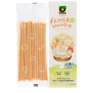 禾然欣和禾然有机胡萝卜面条 宝宝辅食 婴幼儿食品 80g 有机胡萝卜面条80g