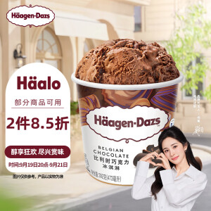 哈根达斯（Haagen-Dazs）【杨幂同款】比利时巧克力口味大桶冰淇淋473ml 家庭装