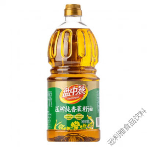 盘中餐健康压榨纯香菜籽油5L厨房炒菜烹饪商用食用油1.8L 压榨菜籽油1.8L*1桶