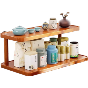【日销10W】桌面置物架杯子收纳架餐桌台面办公桌上水杯架子茶具 二层桌面置物架-40cm【加厚】