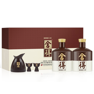 舍得 品味舍得 浓香型白酒 52度 600ml*2瓶 礼盒装 送礼礼物