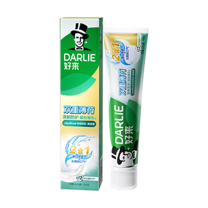 好来（DARLIE）(原黑人)双重薄荷漱口水2合1牙膏160g清新长效抗口气新旧包装随机