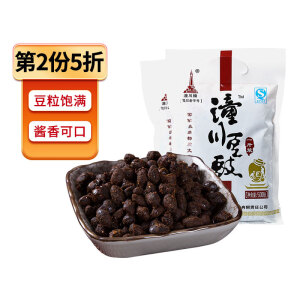 潼川原味黑豆豉500g 厨房调味品豆豉酱料 风味豆豉酱 川菜回锅肉调料 豆豉500g*2袋