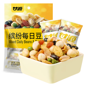 甘源牌缤纷每日豆果208g坚果炒货干果解馋风味出游休闲零食独立小包