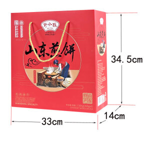 野风酥 山东大煎饼260g*6袋 小米玉米高粱杂粮正宗济南小吃土特产卷大葱 礼盒装1560g