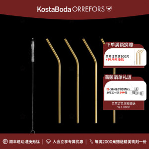 欧瑞诗（Orrefors）peak酒具配件金属吸管套装 属吸管套装 属吸管套装