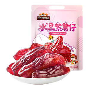 三只松鼠水晶紫薯仔520g约70包 紫薯地瓜干软糯香甜蜜饯果干休闲零食即食