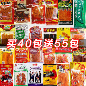 小鹏食品（XiaoPeng Food）40种不重复辣条儿时回忆8090后小时候五毛钱零食一整箱大辣片批发 50包不重复+66小包嘴巴香约 1500g