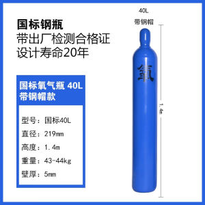 医用氧气瓶2升4升8升10升15升20升40升医用家用工业氧气无缝钢瓶氧气罐便携 氧气瓶40升