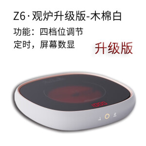 小坐XZ-Z6观炉电陶炉煮茶炉家用小型迷你烧水器电热炉光波炉陶壶铁壶银壶玻璃壶泡茶煮茶器 升级版Z6木棉白（调档+定时）