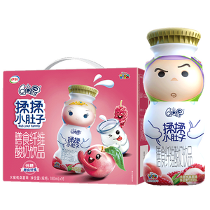 QQ星伊利乳酸菌饮品180ml*16瓶水蜜桃桑葚味 礼盒装