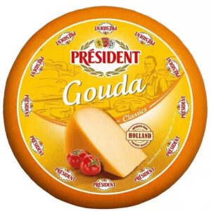 食怀荷兰gouda cheese总统原味高达干酪 黄波奶酪 黄菠芝士 4.5kg总统黄波整轮