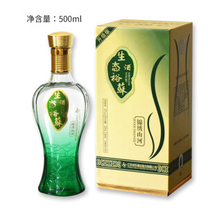 ECOLOGICAL SPIRITS生态裕苏酒锦绣山河浓香型白酒42度500ml送礼高档婚礼礼盒装烧酒 生态裕蘇500ml单瓶装